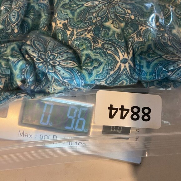 J Jill Women 4X Floral Tunic Top Linen Blend Blue V Neck Side Slits Short Sleeve - Picture 9 of 9